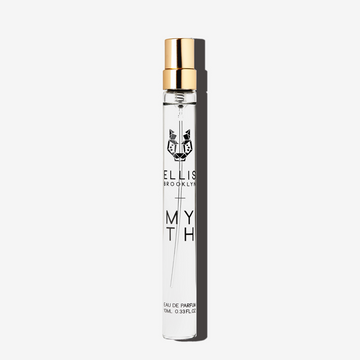 Myth 10 Eau De Parfum Travel Spray on white background.