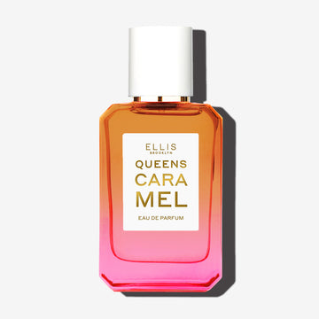 Queens Caramel 50ml Eau De Parfum on white background.