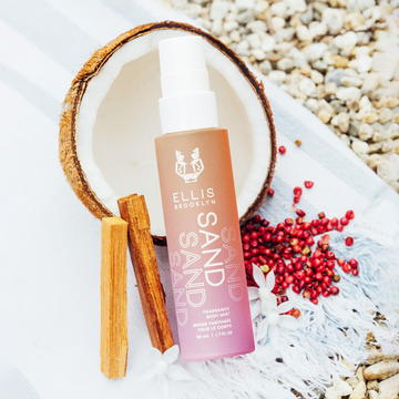 IMAGE 6: SAND FRAGRANCE AND BODY MIST WITH SCENT NOTES ON TOWEL
