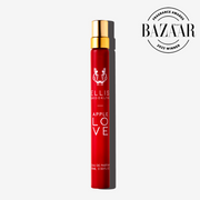 Spray de voyage Apple Love 10ml Eau de Parfum sur fond blanc avec le badge du gagnant des Harper's Bazaar Fragrance Awards 2023.