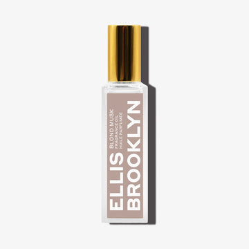 Huile parfumée Blond Musk 15 ml sur fond blanc.