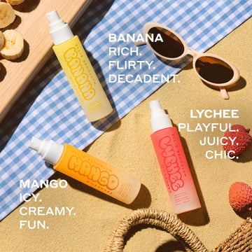 IMAGE 2: BANANA, MANGO AND LYCHEE MILKSHAKE HAIR AND BODY FRAGRANCE MISTS AT BEACH