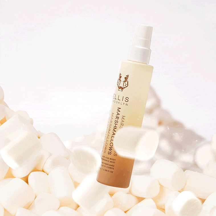 MOVING IMAGE OF MARSHMALLOWS HAIR & BODY MIST