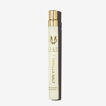 Vanilla Salt 10ml Eau De Parfum Travel Spray on white background. 