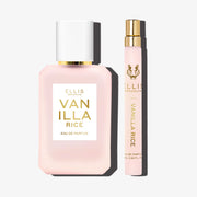 VANILLA RICE Eau de Parfum 50ml and VANILLA RICE Eau de Parfum 10ml on white background