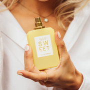 IMAGE 6: MODEL HOLDING SWEET 50ML BOTTLE WITH CAP REMOVED