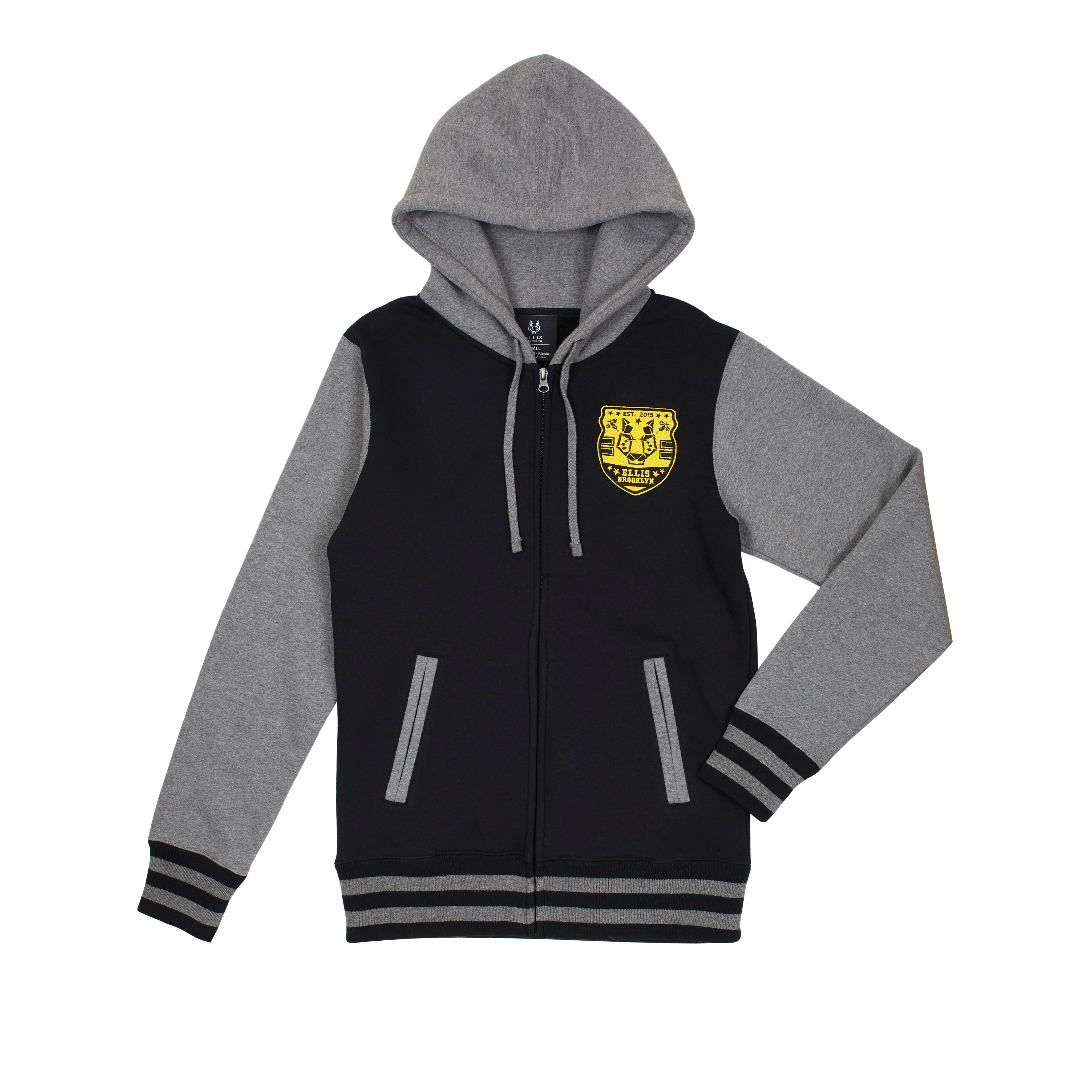 Ellis Brooklyn - Ellis Brooklyn Bee Varsity Zip Hoodie—limited Edition