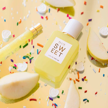IMAGE 2: SWEET 50ml bottle AND TRAVEL SPRAY WITH ingredients 