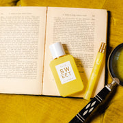 SWEET 50ml bottle & travel spray on book